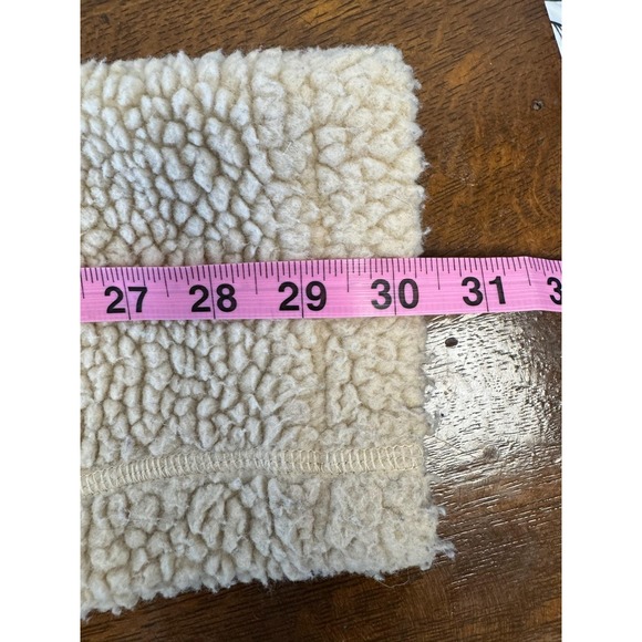 Eddie Bauer Jacket Womens 2XL Tan Sherpa Pile Fleece Hooded Zip Pockets Cozy - Picture 5 of 6